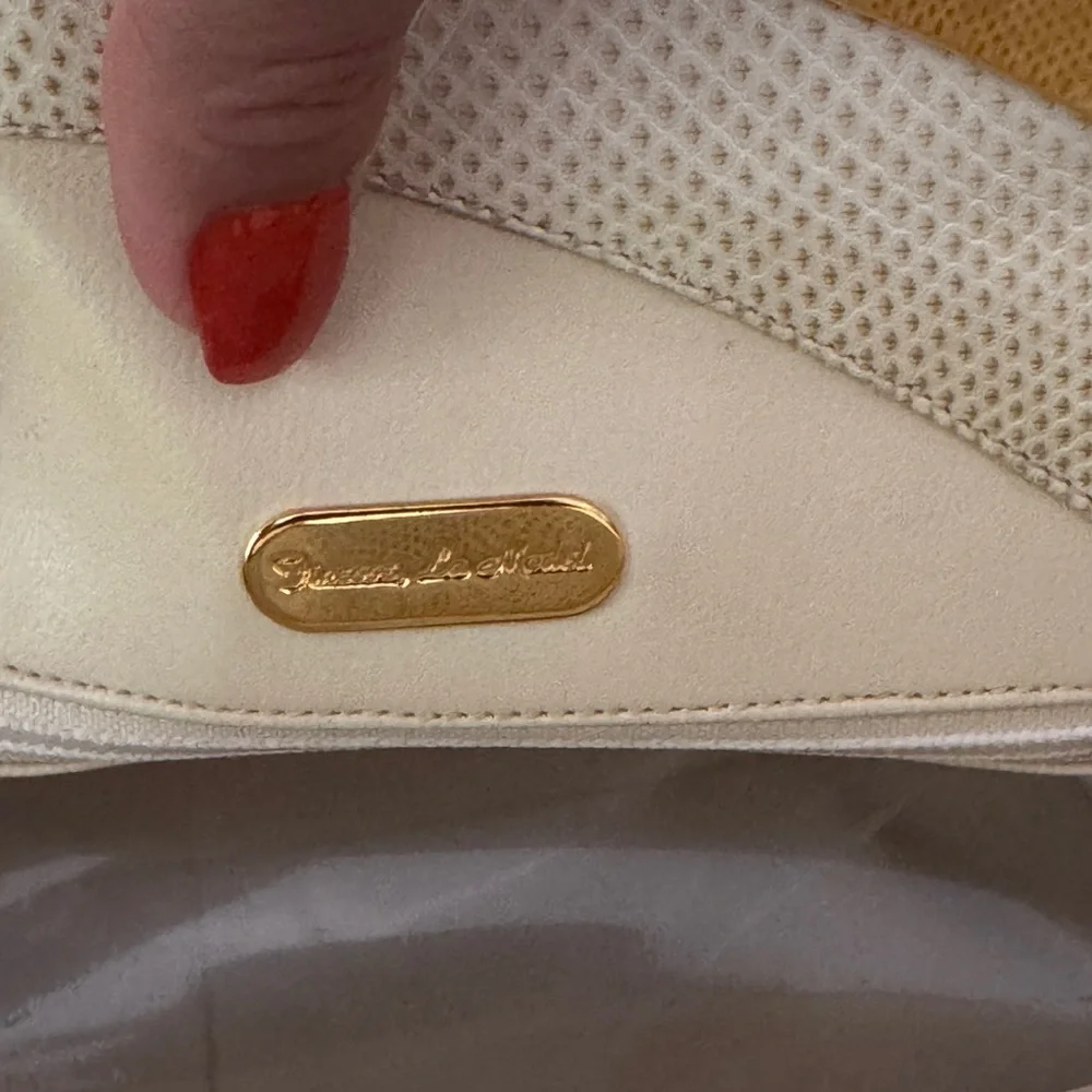FINESSE LA MODEL White Python Snake‎ Leather Clutch Evening Bag